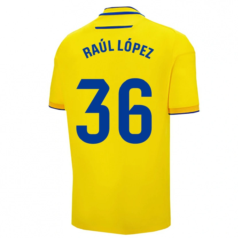 Danxen Kinder Raúl López #36 Gelb Marine Heimtrikot Trikot 2025/26 T-Shirt Österreich