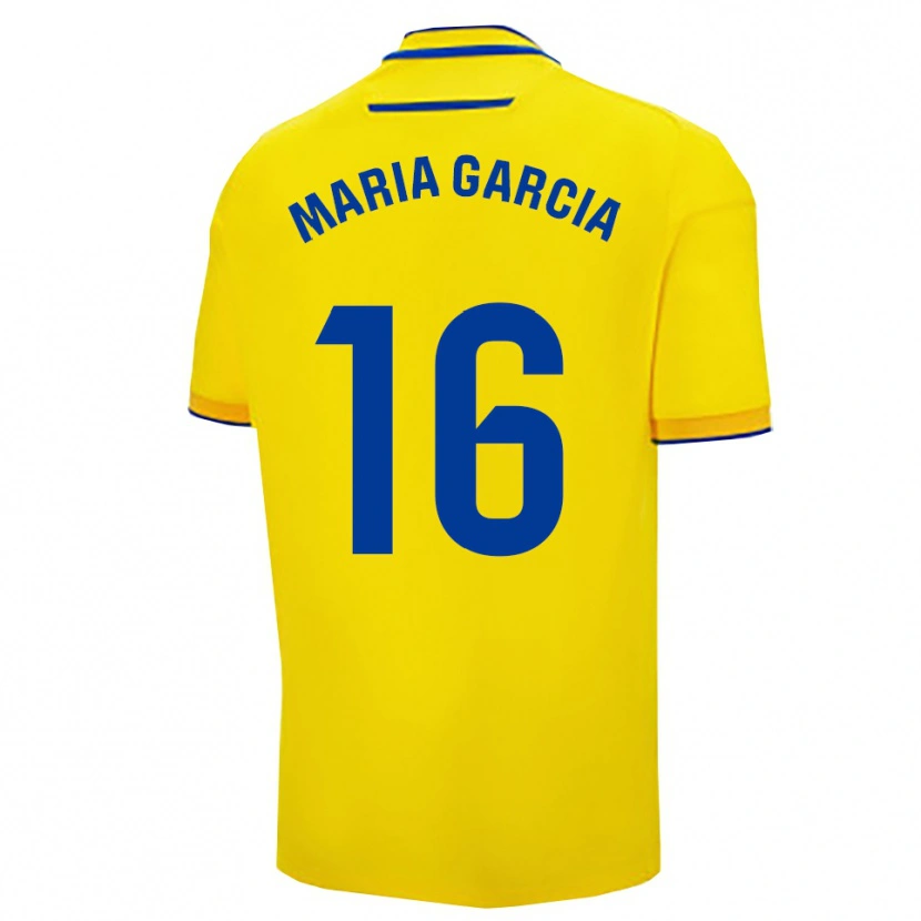 Danxen Kinder Maria García Fernández #16 Gelb Marine Heimtrikot Trikot 2025/26 T-Shirt Österreich