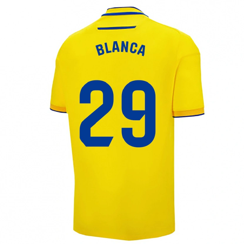 Danxen Kinder Blanca Gómez Fernández #29 Gelb Marine Heimtrikot Trikot 2025/26 T-Shirt Österreich