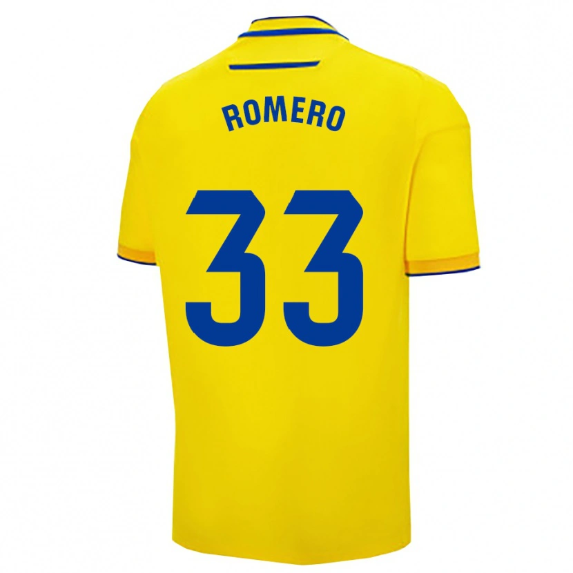 Danxen Kinder Saúl Romero #33 Gelb Marine Heimtrikot Trikot 2025/26 T-Shirt Österreich