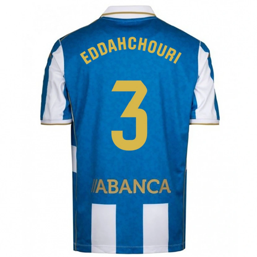 Danxen Kinder Zakaria Eddahchouri #3 Weiß Blau Heimtrikot Trikot 2025/26 T-Shirt Österreich