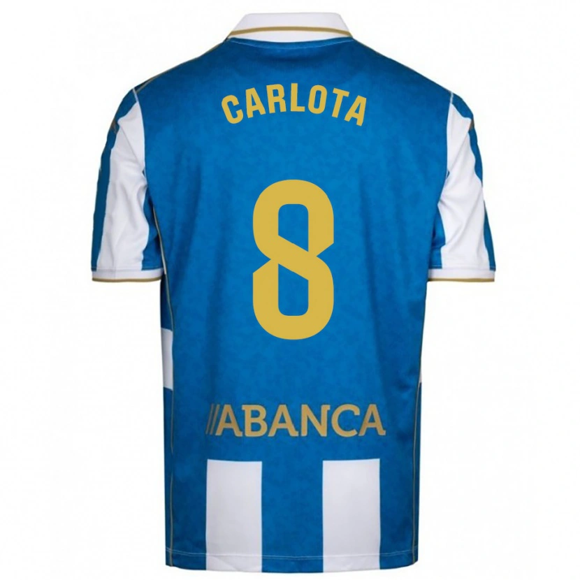 Danxen Kinder Carlota Sánchez #8 Weiß Blau Heimtrikot Trikot 2025/26 T-Shirt Österreich