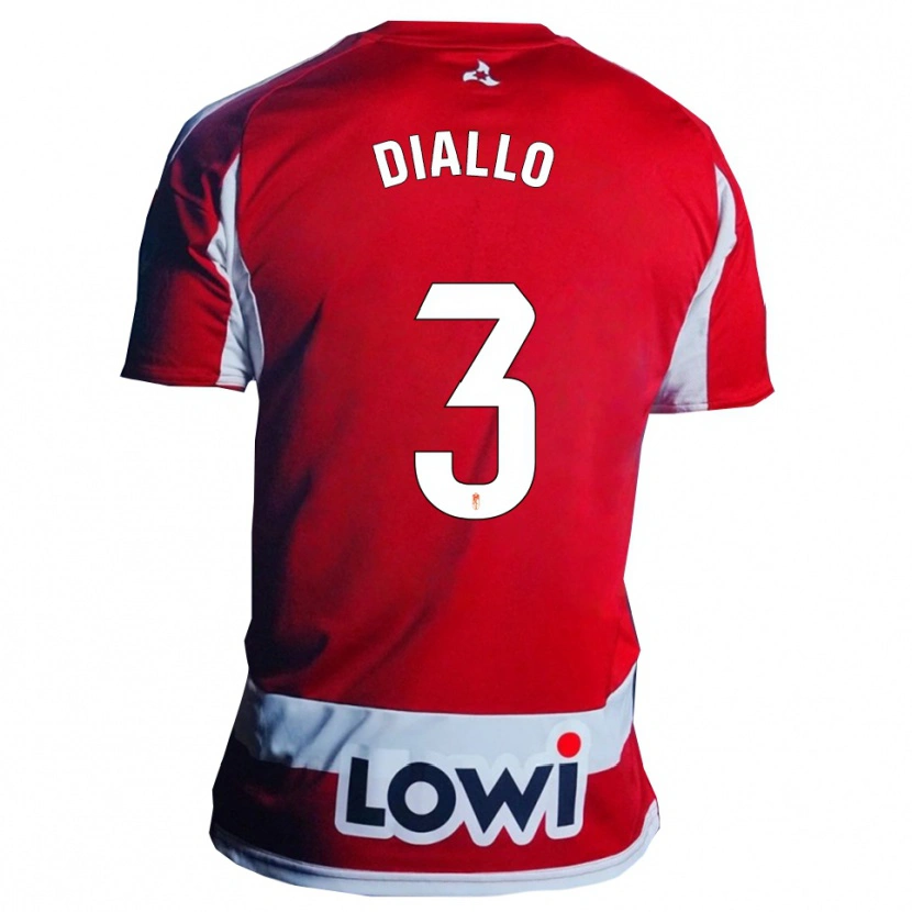 Danxen Kinder Baïla Diallo #3 Rot Weiß Heimtrikot Trikot 2025/26 T-Shirt Österreich