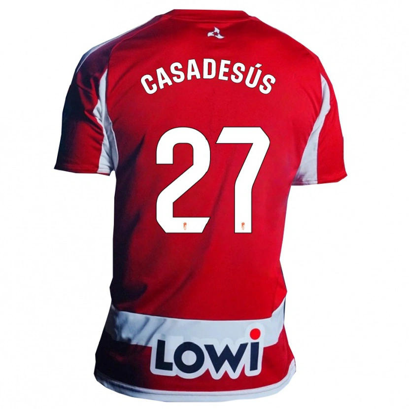 Danxen Kinder Pau Casadesús #27 Rot Weiß Heimtrikot Trikot 2025/26 T-Shirt Österreich