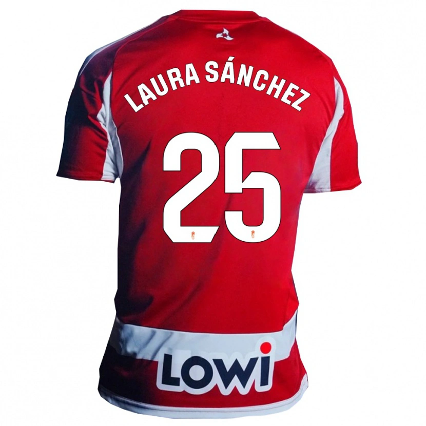 Danxen Kinder Laura Sánchez Comuñas #25 Rot Weiß Heimtrikot Trikot 2025/26 T-Shirt Österreich