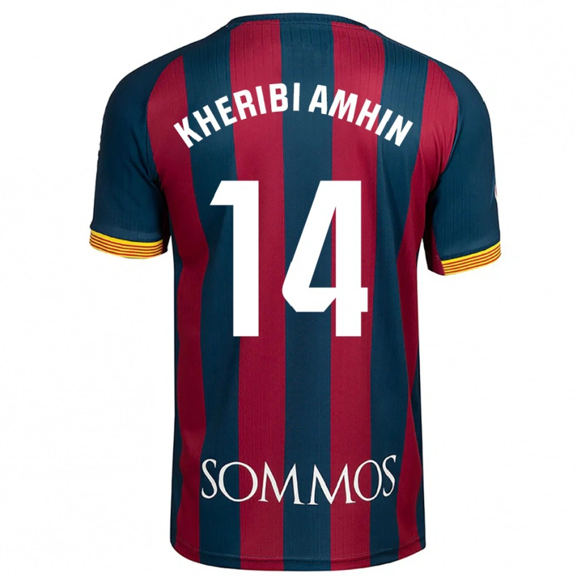 Danxen Kinder Nabil Kheribi Amhin #14 Marineblau Rot Heimtrikot Trikot 2025/26 T-Shirt Österreich