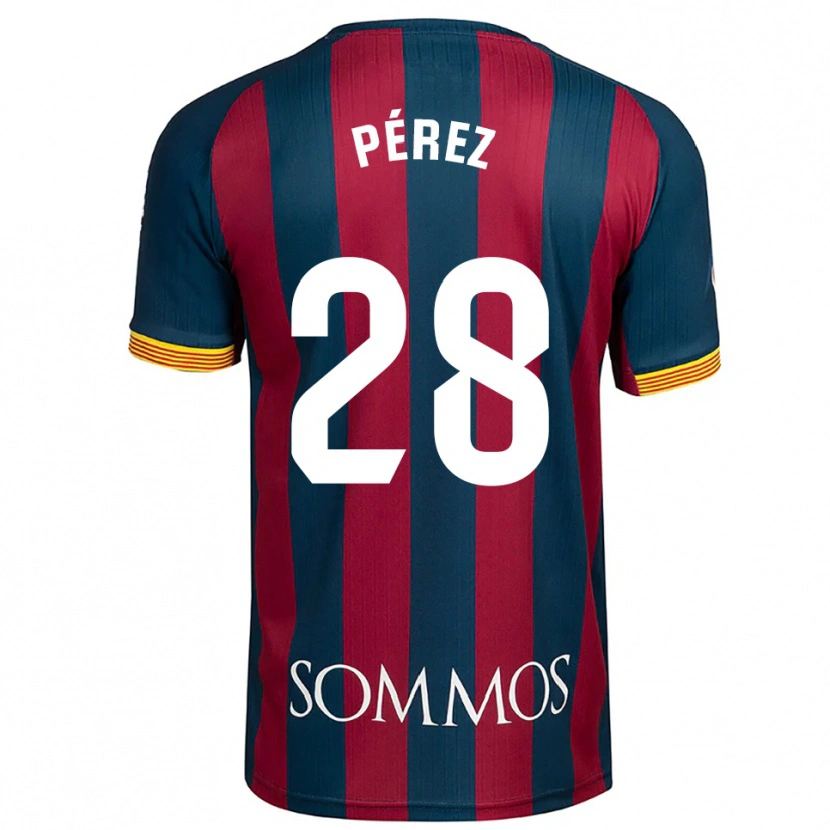 Danxen Kinder Hugo Pérez #28 Marineblau Rot Heimtrikot Trikot 2025/26 T-Shirt Österreich
