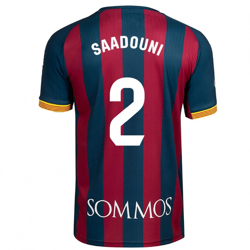 Danxen Kinder Mohammed Saadouni #2 Marineblau Rot Heimtrikot Trikot 2025/26 T-Shirt Österreich