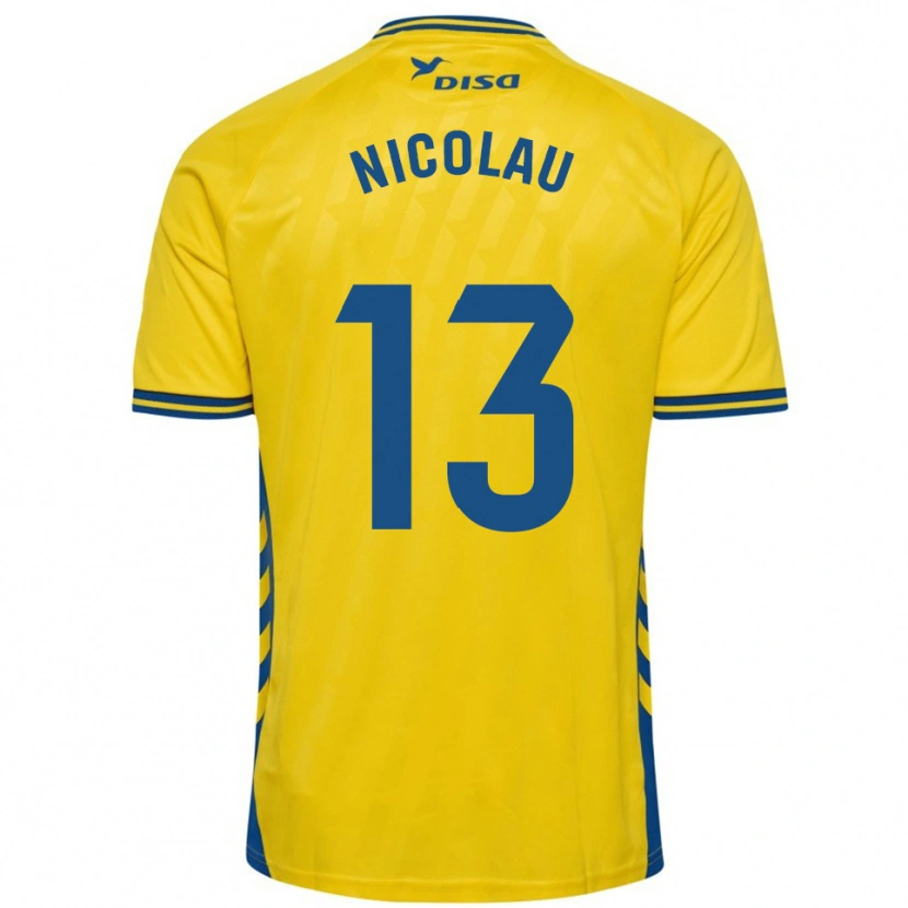 Danxen Kinder Nacho Nicolau #13 Gelb Blau Heimtrikot Trikot 2025/26 T-Shirt Österreich