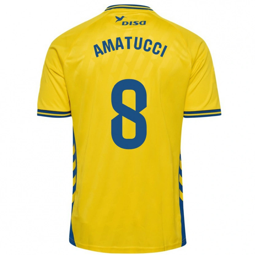 Danxen Kinder Lorenzo Amatucci #8 Gelb Blau Heimtrikot Trikot 2025/26 T-Shirt Österreich