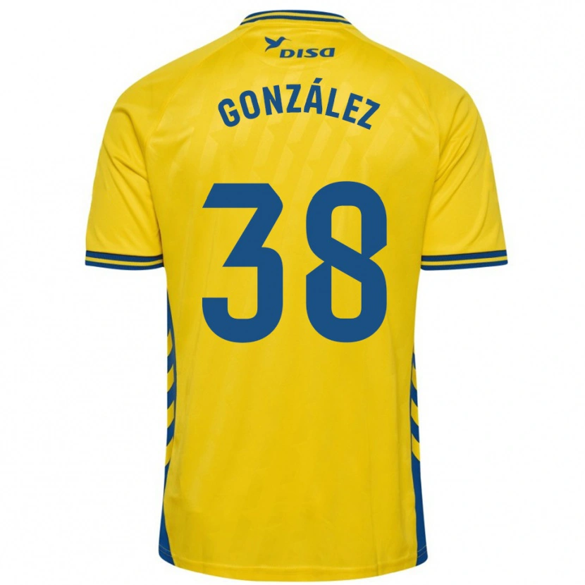 Danxen Kinder Josito González #38 Gelb Blau Heimtrikot Trikot 2025/26 T-Shirt Österreich
