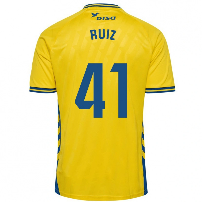 Danxen Kinder Sergio Ruiz #41 Gelb Blau Heimtrikot Trikot 2025/26 T-Shirt Österreich