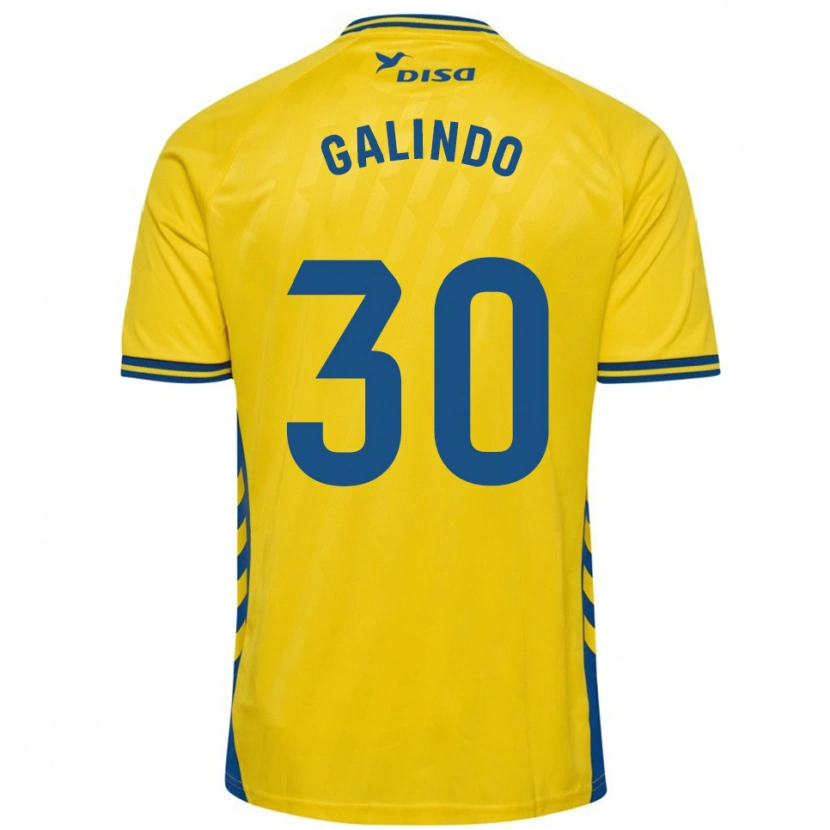 Danxen Kinder Cristian Galindo #30 Gelb Blau Heimtrikot Trikot 2025/26 T-Shirt Österreich
