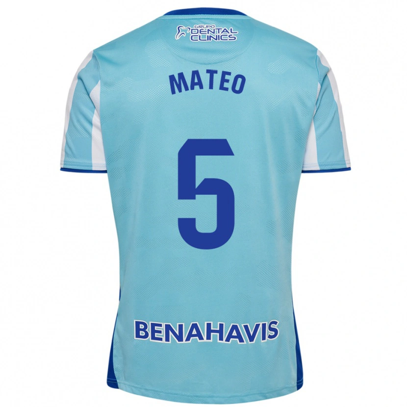Danxen Kinder Ángel Mateo #5 Himmelblau Weiß Heimtrikot Trikot 2025/26 T-Shirt Österreich