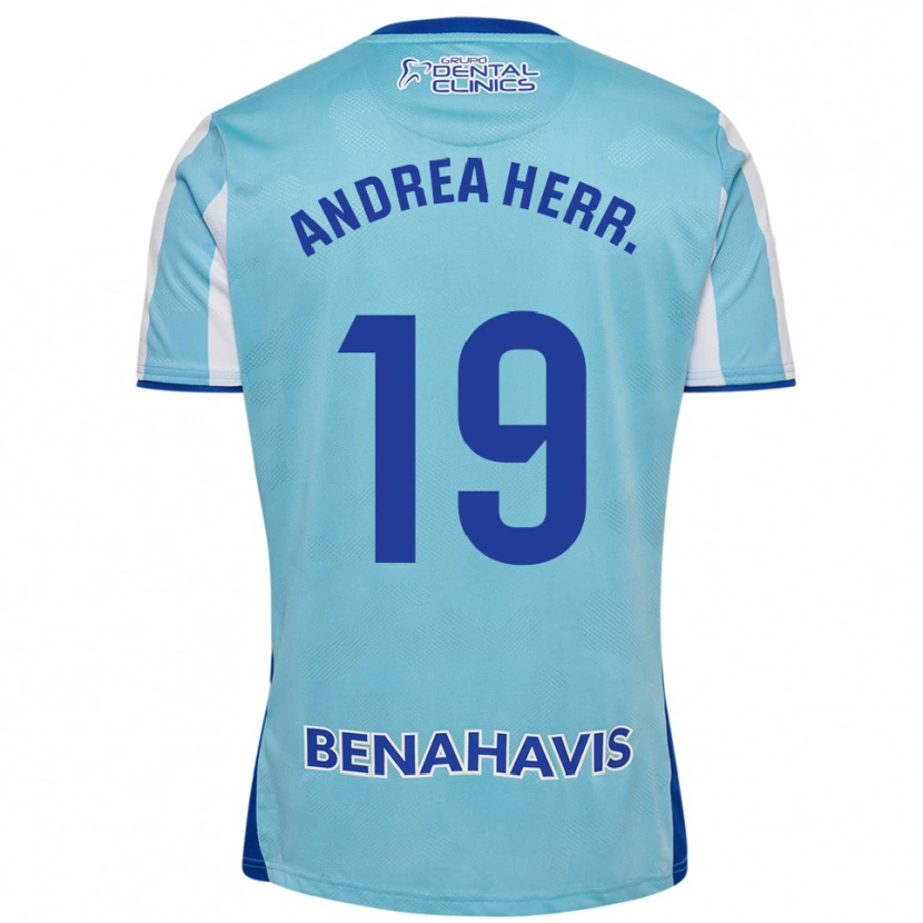Danxen Kinder Andrea Herrero Valiente #19 Himmelblau Weiß Heimtrikot Trikot 2025/26 T-Shirt Österreich