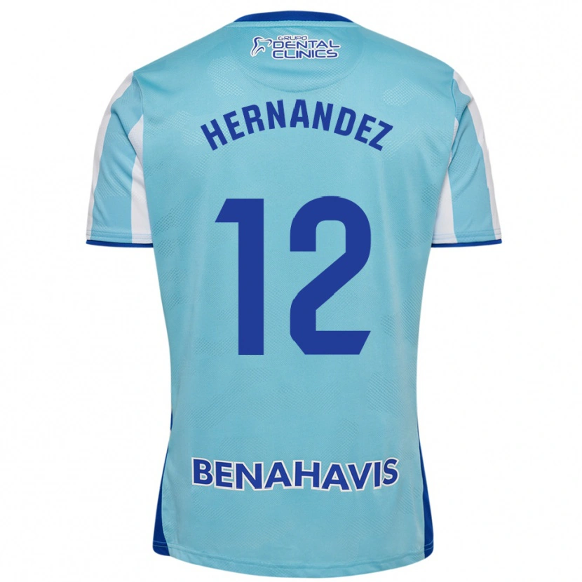Danxen Kinder Juanma Hernández #12 Himmelblau Weiß Heimtrikot Trikot 2025/26 T-Shirt Österreich