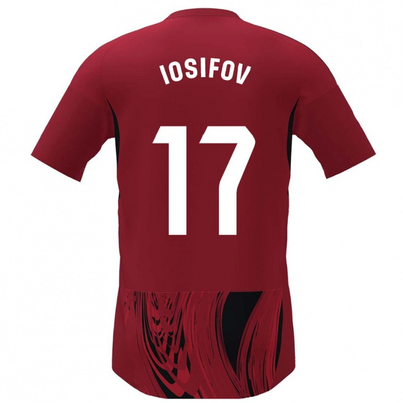 Danxen Kinder Nikita Iosifov #17 Rot Schwarz Heimtrikot Trikot 2025/26 T-Shirt Österreich