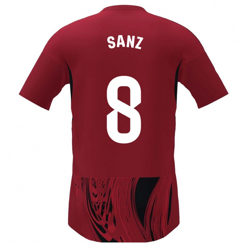 Danxen Kinder Álvaro Sanz #8 Rot Schwarz Heimtrikot Trikot 2025/26 T-Shirt Österreich