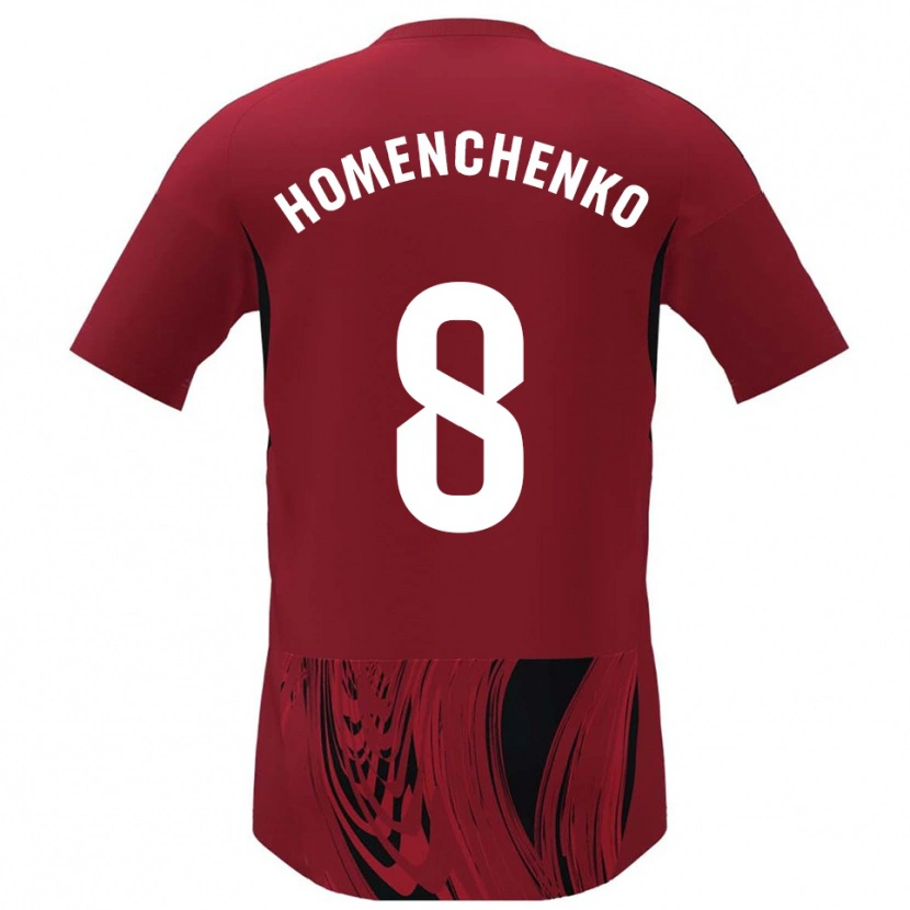 Danxen Kinder Santiago Homenchenko #8 Rot Schwarz Heimtrikot Trikot 2025/26 T-Shirt Österreich