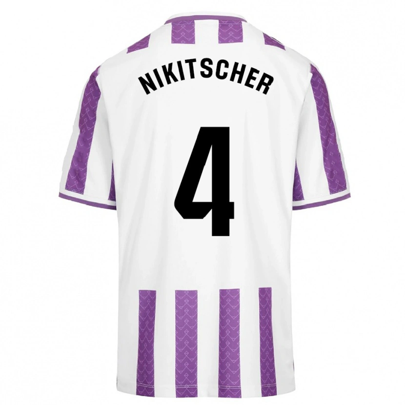 Danxen Kinder Tamás Nikitscher #4 Lila Weiß Heimtrikot Trikot 2025/26 T-Shirt Österreich