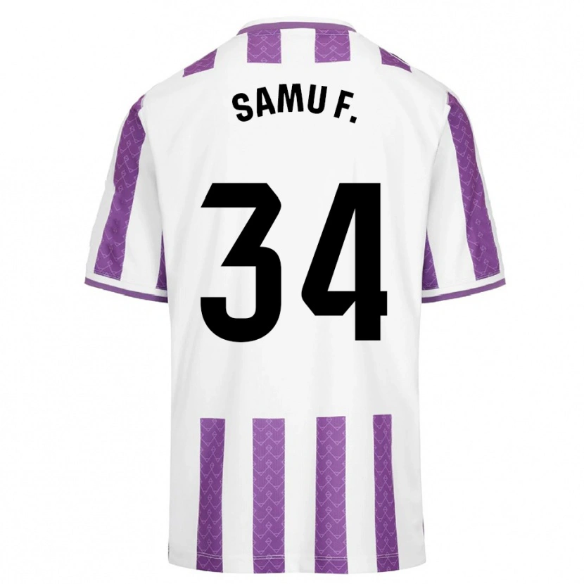 Danxen Kinder Samu Fernández #34 Lila Weiß Heimtrikot Trikot 2025/26 T-Shirt Österreich