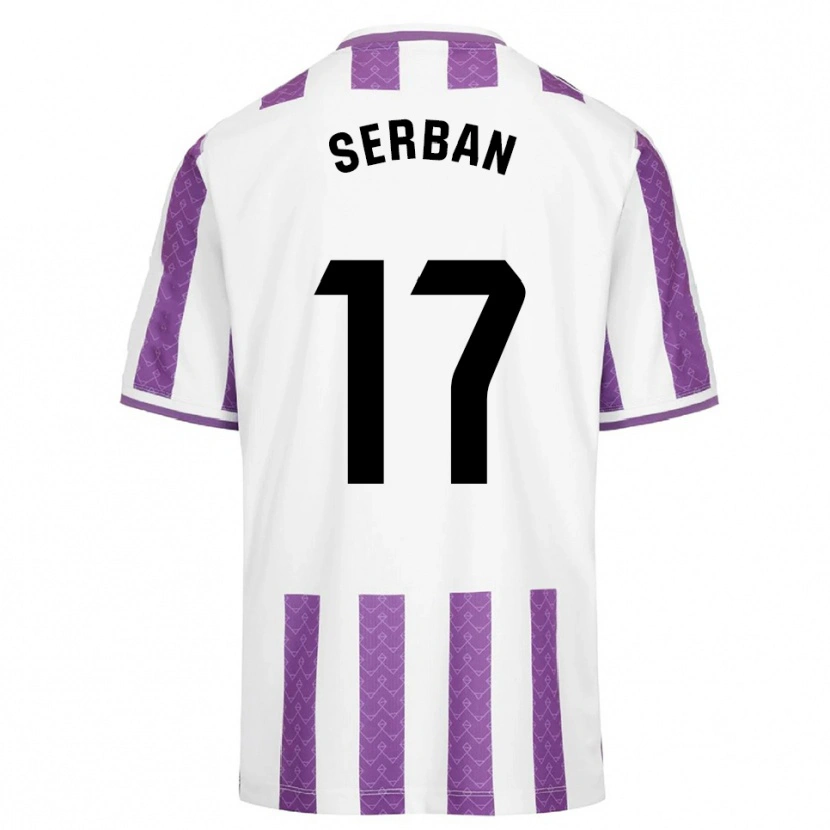 Danxen Kinder Alin Șerban #17 Lila Weiß Heimtrikot Trikot 2025/26 T-Shirt Österreich