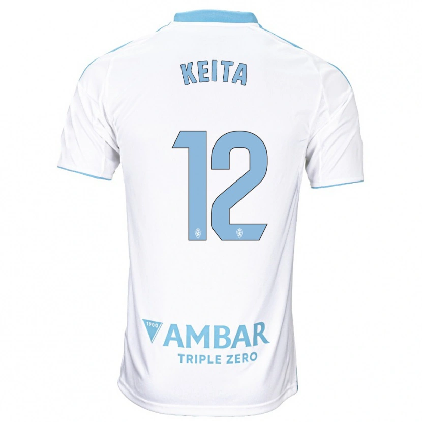 Danxen Kinder Lassine Keita #12 Weiß Himmelblau Heimtrikot Trikot 2025/26 T-Shirt Österreich