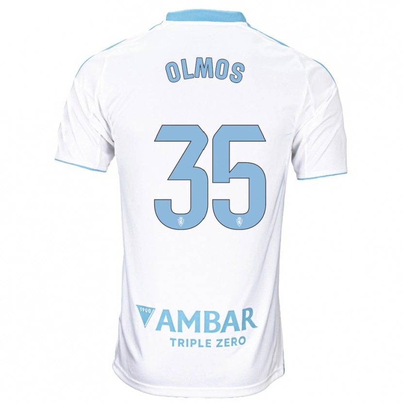 Danxen Kinder Lucas Olmos #35 Weiß Himmelblau Heimtrikot Trikot 2025/26 T-Shirt Österreich