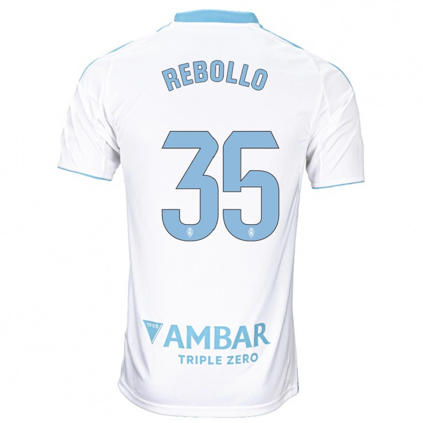 Danxen Kinder Dani Rebollo #35 Weiß Himmelblau Heimtrikot Trikot 2025/26 T-Shirt Österreich
