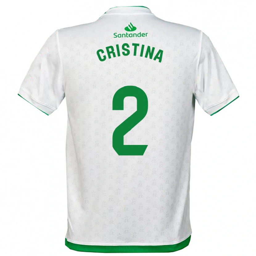 Danxen Kinder Cristina Muñoz García #2 Grün Weiß Heimtrikot Trikot 2025/26 T-Shirt Österreich