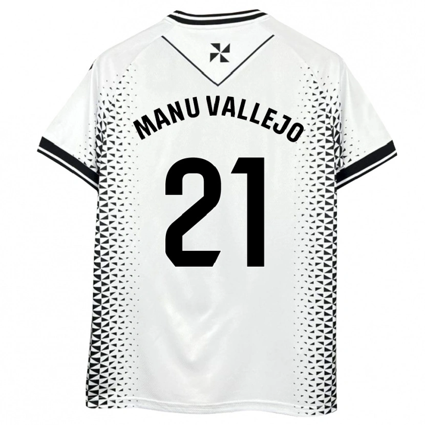 Danxen Kinder Manu Vallejo #21 Weiß Schwarz Heimtrikot Trikot 2025/26 T-Shirt Österreich