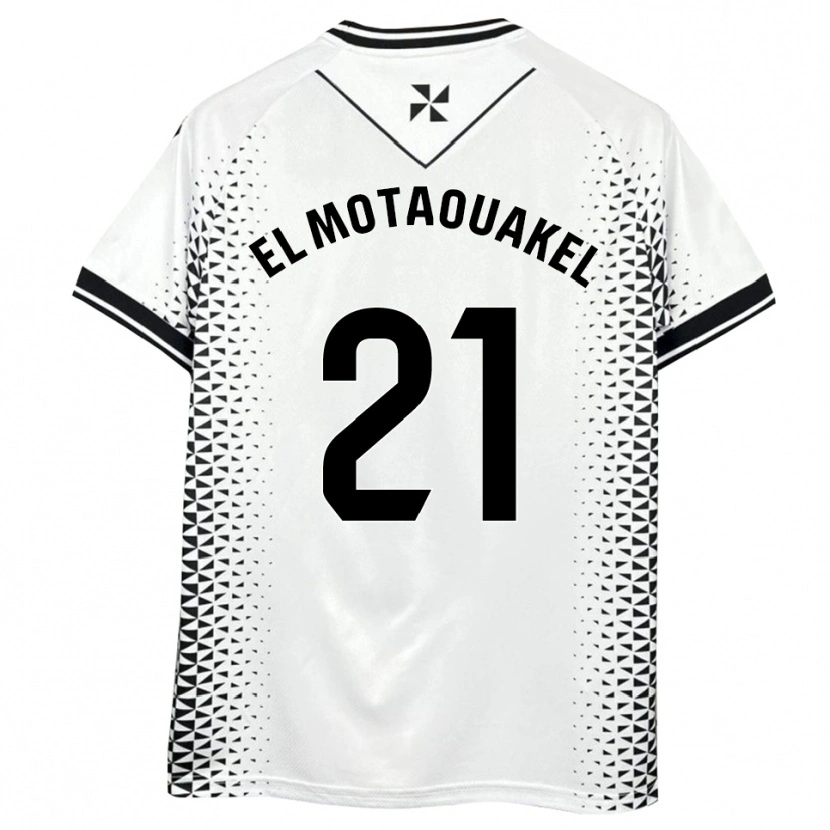 Danxen Kinder Hamza El Motaouakel #21 Weiß Schwarz Heimtrikot Trikot 2025/26 T-Shirt Österreich
