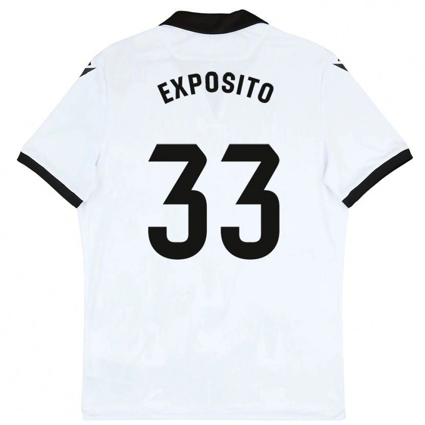 Danxen Kinder Marcelo Expósito #33 Weiß Schwarz Heimtrikot Trikot 2025/26 T-Shirt Österreich