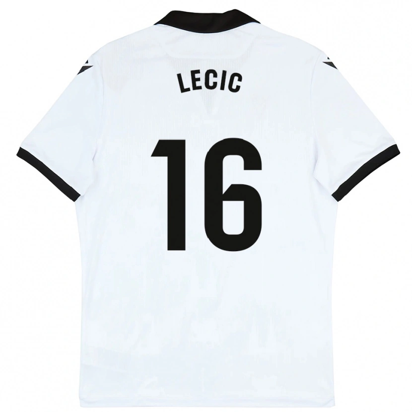 Danxen Kinder Luka Lecic #16 Weiß Schwarz Heimtrikot Trikot 2025/26 T-Shirt Österreich