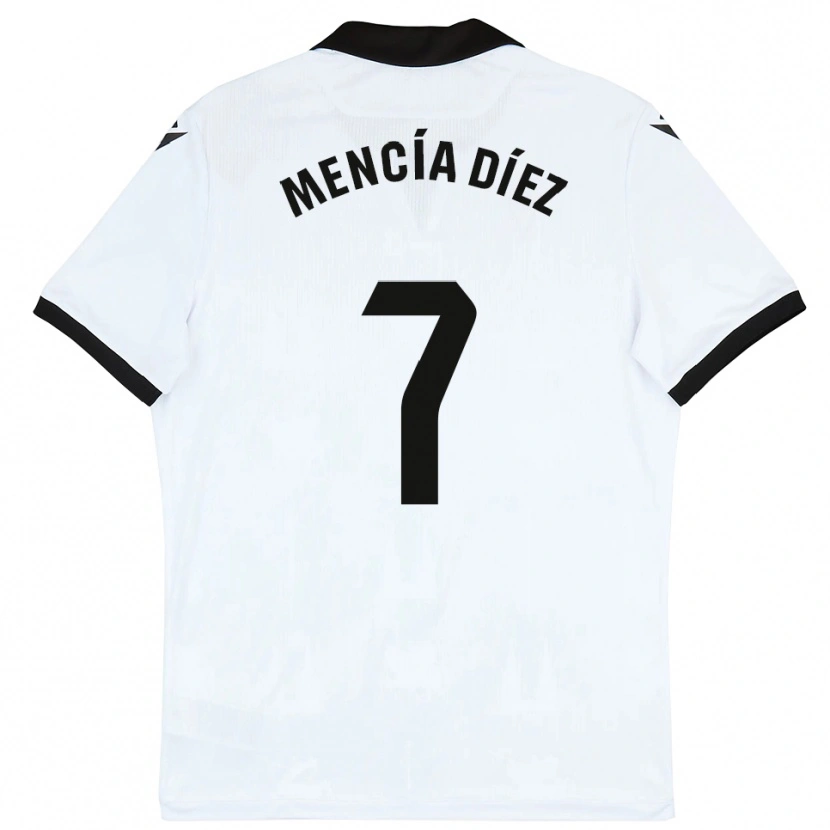 Danxen Kinder Mencía Díez #7 Weiß Schwarz Heimtrikot Trikot 2025/26 T-Shirt Österreich