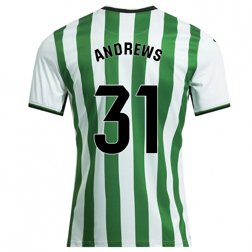 Danxen Kinder George Andrews #31 Weiß Grün Heimtrikot Trikot 2025/26 T-Shirt Österreich
