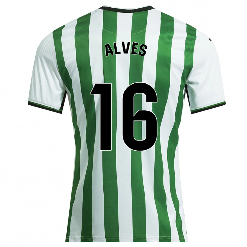 Danxen Kinder Rubén Alves #16 Weiß Grün Heimtrikot Trikot 2025/26 T-Shirt Österreich