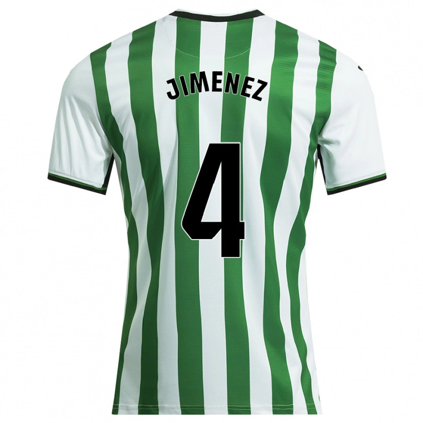 Danxen Kinder Álex Jiménez #4 Weiß Grün Heimtrikot Trikot 2025/26 T-Shirt Österreich
