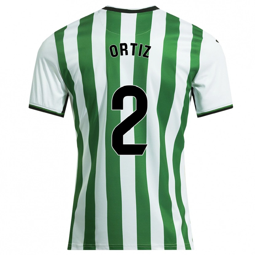Danxen Kinder Pedro Ortiz #2 Weiß Grün Heimtrikot Trikot 2025/26 T-Shirt Österreich