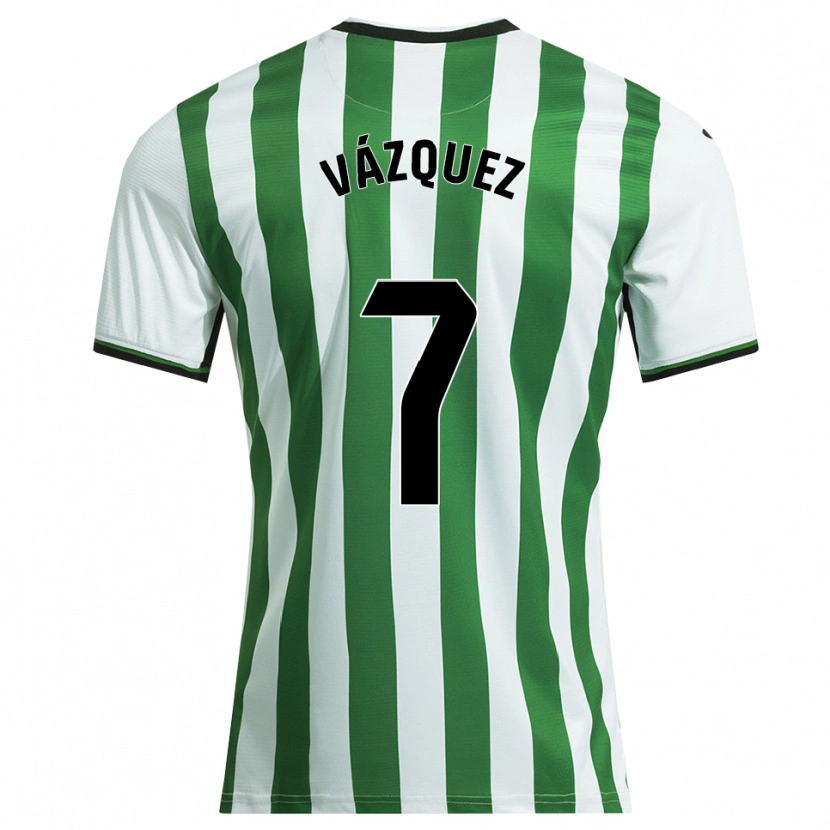 Danxen Kinder Álvaro Vázquez #7 Weiß Grün Heimtrikot Trikot 2025/26 T-Shirt Österreich