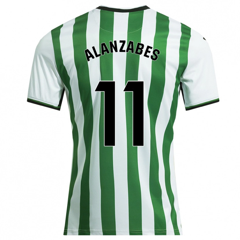 Danxen Kinder Marta Alanzabes León #11 Weiß Grün Heimtrikot Trikot 2025/26 T-Shirt Österreich