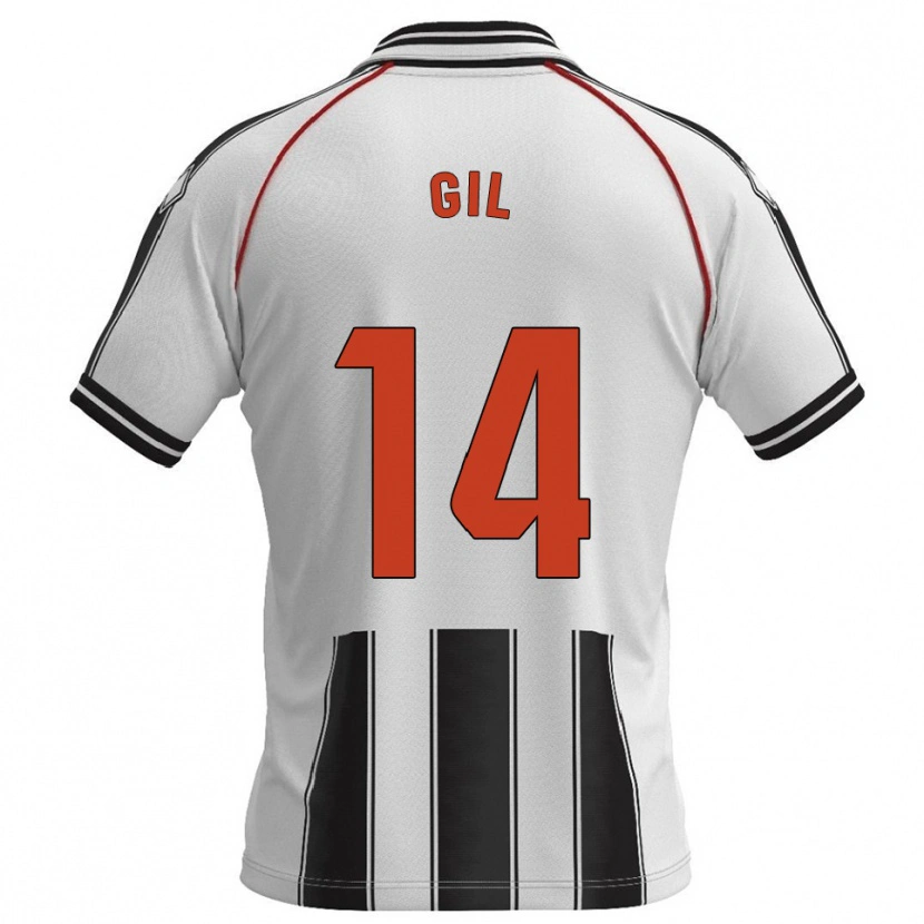 Danxen Kinder Óscar Gil #14 Weiß Schwarz Heimtrikot Trikot 2025/26 T-Shirt Österreich