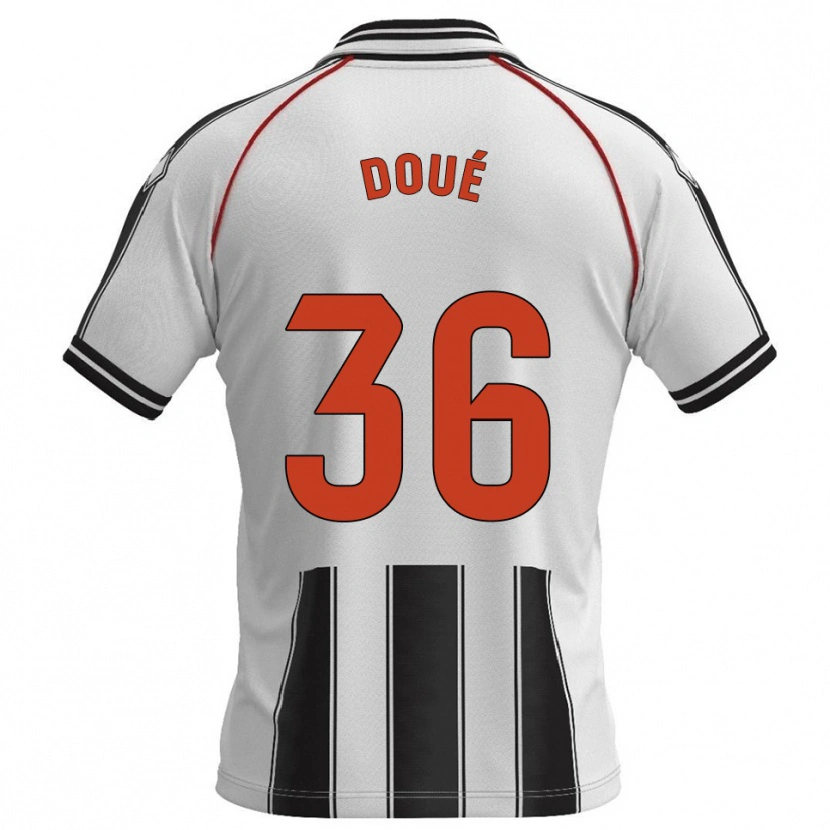 Danxen Kinder Marc-Olivier Doué #36 Weiß Schwarz Heimtrikot Trikot 2025/26 T-Shirt Österreich