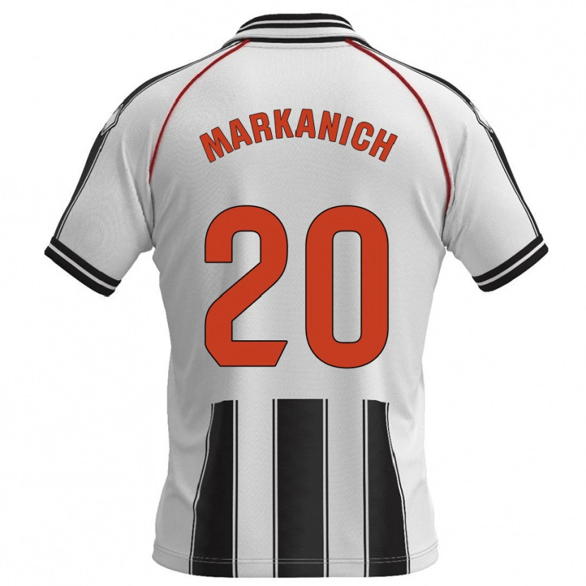 Danxen Kinder Nick Markanich #20 Weiß Schwarz Heimtrikot Trikot 2025/26 T-Shirt Österreich