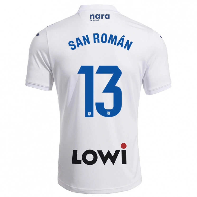 Danxen Kinder Miguel San Román #13 Weiß Marine Heimtrikot Trikot 2025/26 T-Shirt Österreich