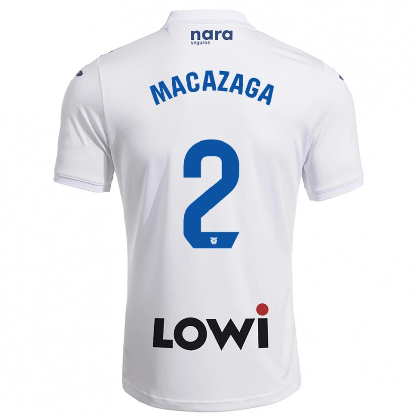 Danxen Kinder Lucas Macazaga #2 Weiß Marine Heimtrikot Trikot 2025/26 T-Shirt Österreich