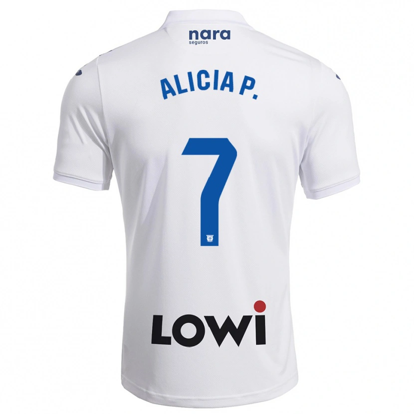Danxen Kinder Alicia Pérez #7 Weiß Marine Heimtrikot Trikot 2025/26 T-Shirt Österreich