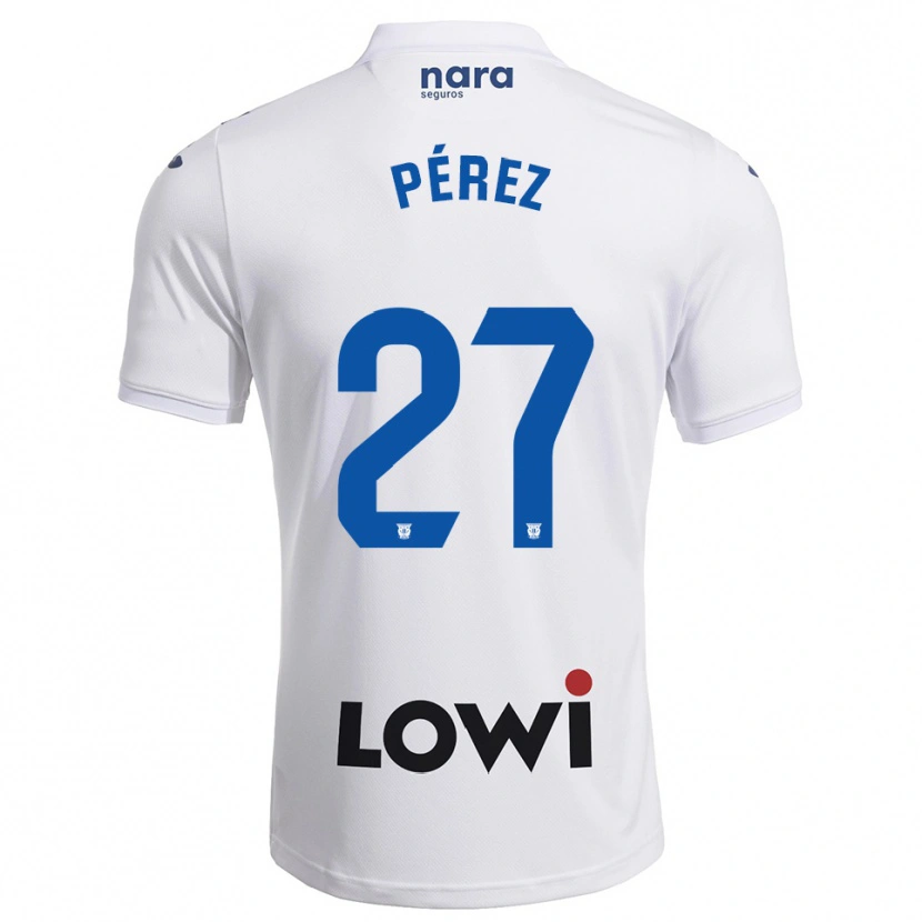 Danxen Kinder Noé Pérez #27 Weiß Marine Heimtrikot Trikot 2025/26 T-Shirt Österreich