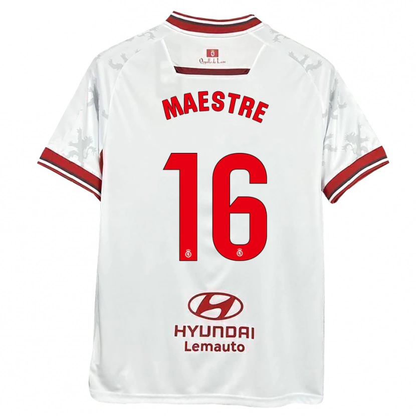 Danxen Kinder Sergi Maestre #16 Weiß Rot Heimtrikot Trikot 2025/26 T-Shirt Österreich