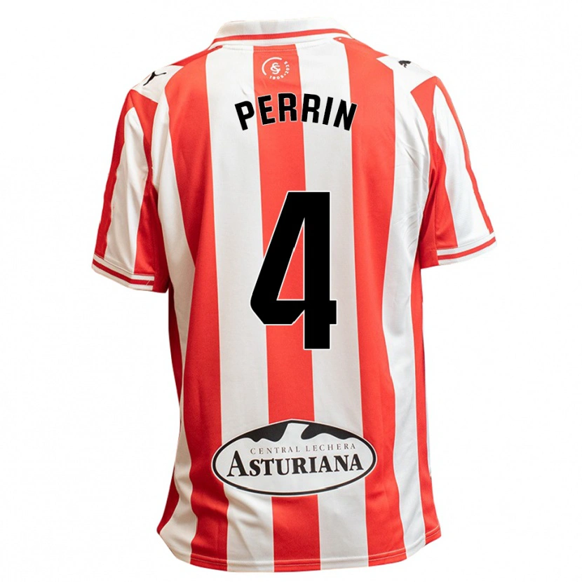 Danxen Kinder Lucas Perrin #4 Weiß Rot Heimtrikot Trikot 2025/26 T-Shirt Österreich